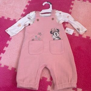 Disney baby pink overalls